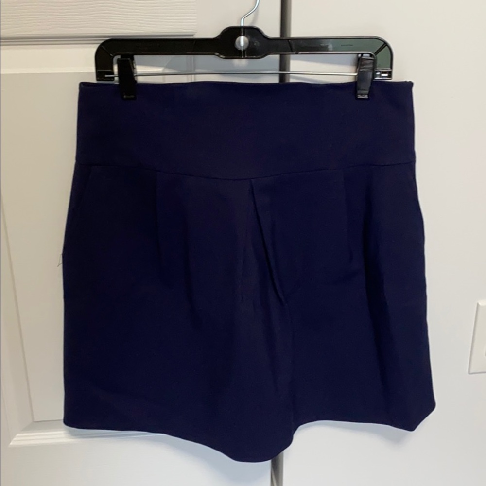 Zara Basic Navy High-Waisted Skirt
